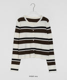 Nellady Stripe Round Crop Cardigan