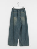 Malka Denim Banding Balloon Wide Pants