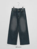 Kimelo Washing Denim Wide Pants