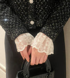 Nemu Spangle Pearl Knit Jacket Cardigan