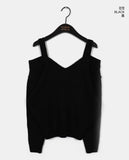 Olber loose fit string off shoulder knit