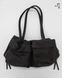 washing pocket side zipper shoulder bag