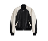 [Real Leather] Lambskin Two Tone Stadium Jacket