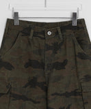 [unisex] Steel Camo Cargo Banding Bermuda Pants