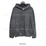Light washed denim hooded jacket