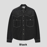 Kor Western Denim Crop Shirt