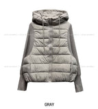 Fog Hooded Knit Lightweight Padded Jacket