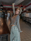 Texture Line Dyeing Ribbed Hood Zip-Up