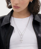 Essence Silver (W) Moissanite The Cross Necklace