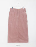 Taran corduroy carpenter long skirt