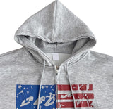 America Crop Hooded Zip-Up