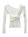 Art Knot One-Shoulder Tee