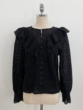 Revcell Ruffle Lace PuffBlouse (Sleeveless Set)