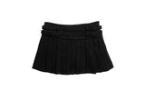 [Belt SET] Appu Stripe Pleated Skirt