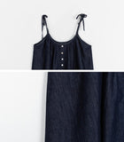 Leton Denim Sleeveless Blouse