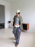 [BELT SET] FOLD OVER CARGO PANTS