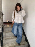 Gizeh Frill Ribbon Blouse