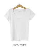 [U-BASIC] [1+1] Mitzu U-neck short sleeves