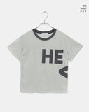 Neku Vintage Stripe Lettering Print Short Sleeve T-Shirt