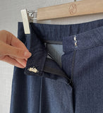 Lauren Wide Denim Slacks Pants