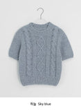 Jupa Cable Wool Short Sleeve Knit