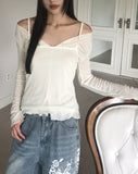 [SET] Bento Basic See-Through Sleeveless Cardigan Set