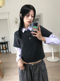 BACK BANDING CROP SH