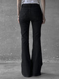 Striped bootcut pants