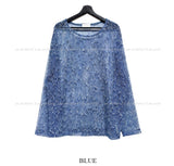 Confuse shine see-through knit