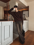 Capri long bootcut denim pants