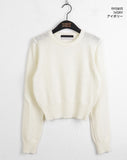 Limon Ramswool Round Cropped Long Sleeve Knit