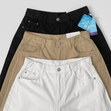 Daily Back Pocket Back Point Wide Cotton Pants