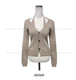 Krappy Halter Sleeveless Cardigan