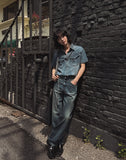Terne semi wide denim pants