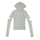 SLIT LAYERED HOOD T