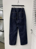 Slab Detail Wide Denim
