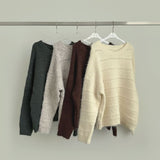 Punching Loose Fit Knit Beanie Point Set