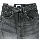 Grayish Vintage Damaged Denim Pants