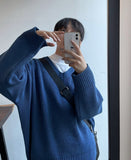 Swed V-neck loose fit knitwear