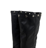 Snap Buckle Slouch Boots