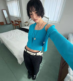 [SET] DENSE CARDIGAN & SLEEVELESS