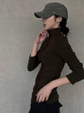 khaki tunic zip-up