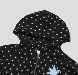 Kitsch Star Check Patch Two-Way Hood Zip-Up