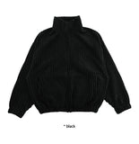 RIBBED SOFT FLEECE ZIP-UP