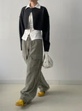 724 Peach Adjust Cargo Wide Pants