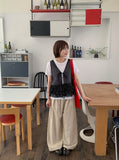 Bikan Dot Frill Sleeveless Blouse