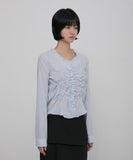 Saya Frill Puff Long Blouse
