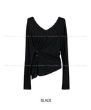 Beats Two-Button Deep V-Neck Long Sleeve