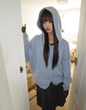 Lyle Mohair Hooded Knit Cardigan