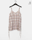 Stur Check String Layered One Piece Sleeveless